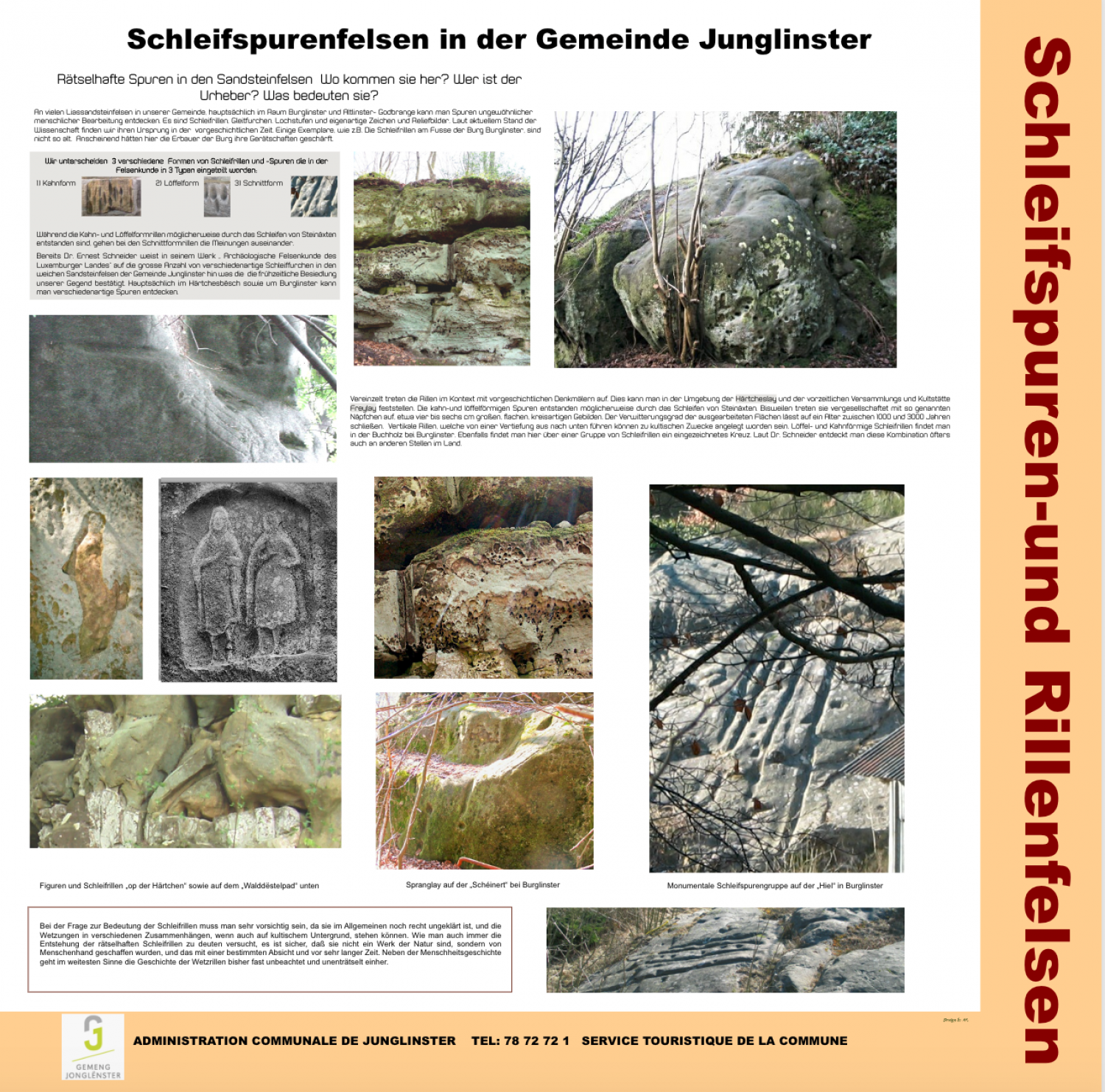 Schleifspuren und Rillenfelsen